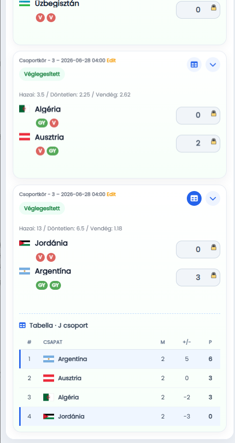 A Tippeldmeg mobilnézete